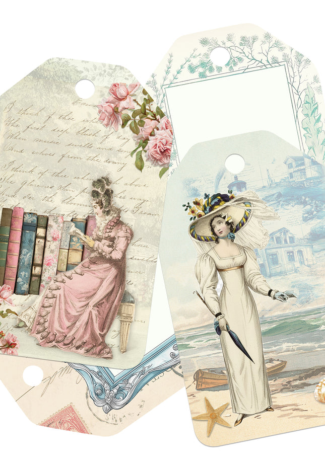 Jane Austen Printable Tags – Set of 4 | Double‑Sided Gift, Name, Luggage Tags