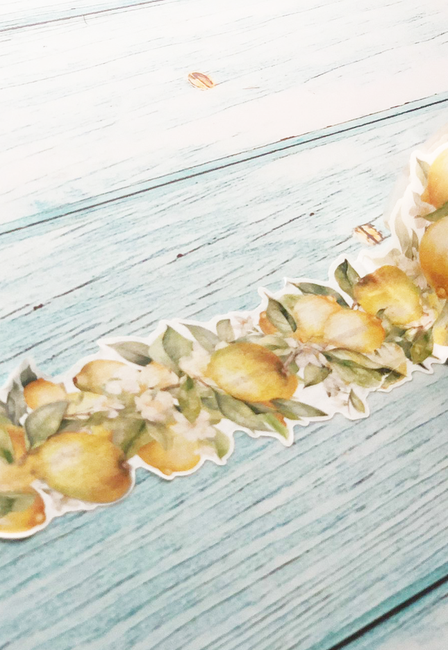 Summer lemons laser cut washi tape. Set of 2 rolls