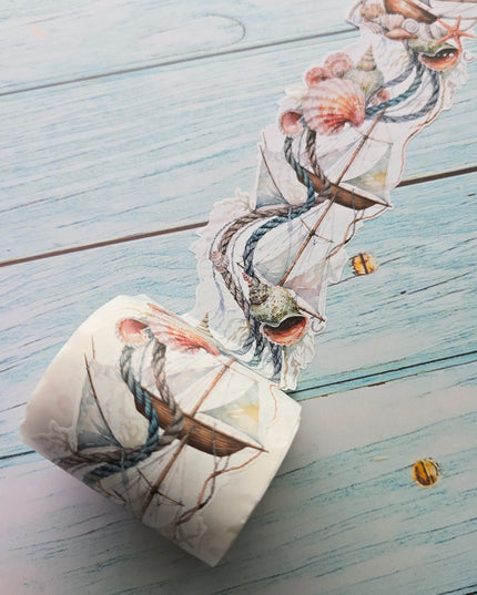 ⛵⚓Nautical Sail Boats Laser-Cut Wide Washi Tape