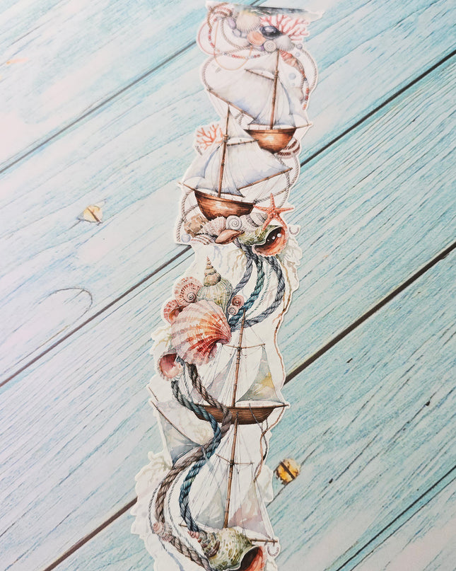 ⛵⚓Nautical Sail Boats Laser-Cut Wide Washi Tape