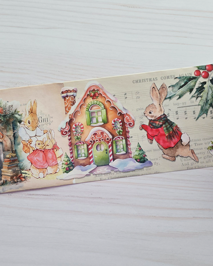 Peter Rabbit - Beatrix Potter- Christmas holiday extra wide washi tape