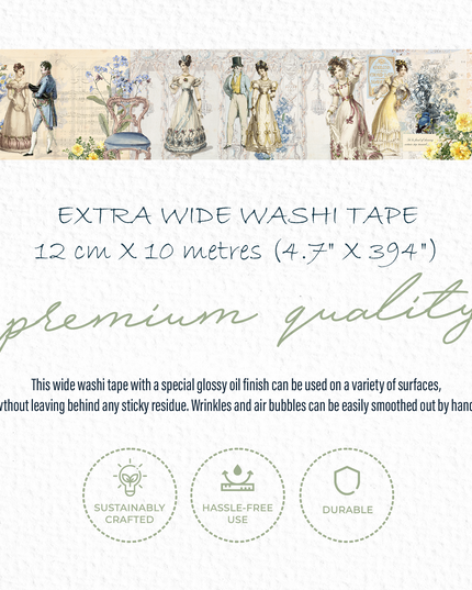 Jane Austen Regency era spring ball theme extra wide washi sticker tape