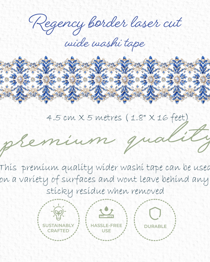 Regency Jane Austen era decorative border laser cut washi tape