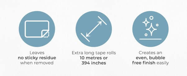 Gold foil blue Mediterranean tiles extra long washi sticker tape  [4cm wide x 10m long (1.6” x 394”)] for journals, decorating and gifts