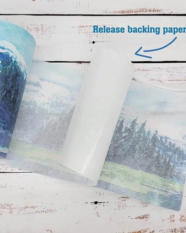 Les carreaux portugais impriment du ruban washi. EXTRA LARGE et extra LONG (394 pouces/ 10 mètres), adapté comme bordures de papier peint temporaires