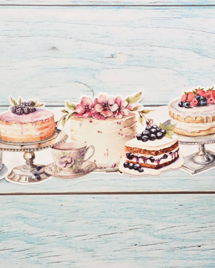 🧁 High Tea & Cakes Laser-Cut Washi Tape 🫖