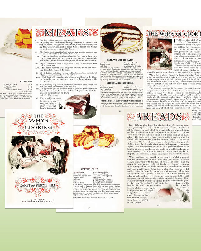 Vintage 1919 "The Whys of Cooking" & Retro Crisco Advertising Bundle – Digital Download