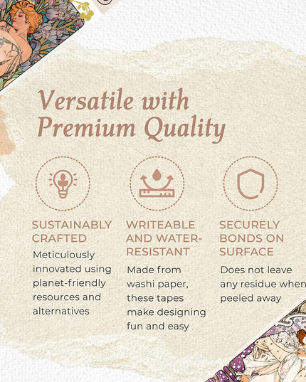 Extra Wide Antique Map Glitter Washi Tape (12cm) | SFWashi