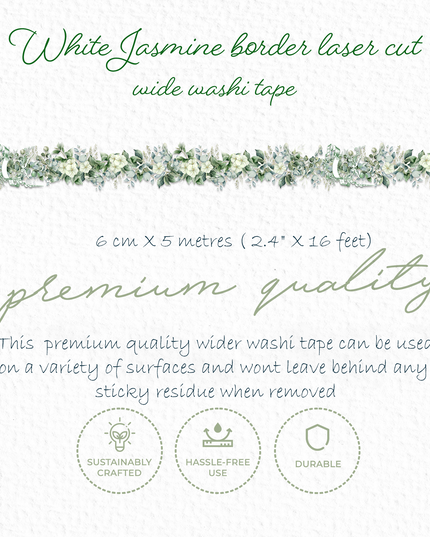 Jasmine & Eucalyptus Laser-Cut Border Washi Tape