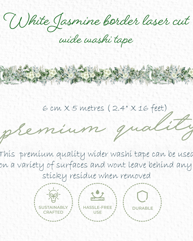 Jasmine & Eucalyptus Laser-Cut Border Washi Tape