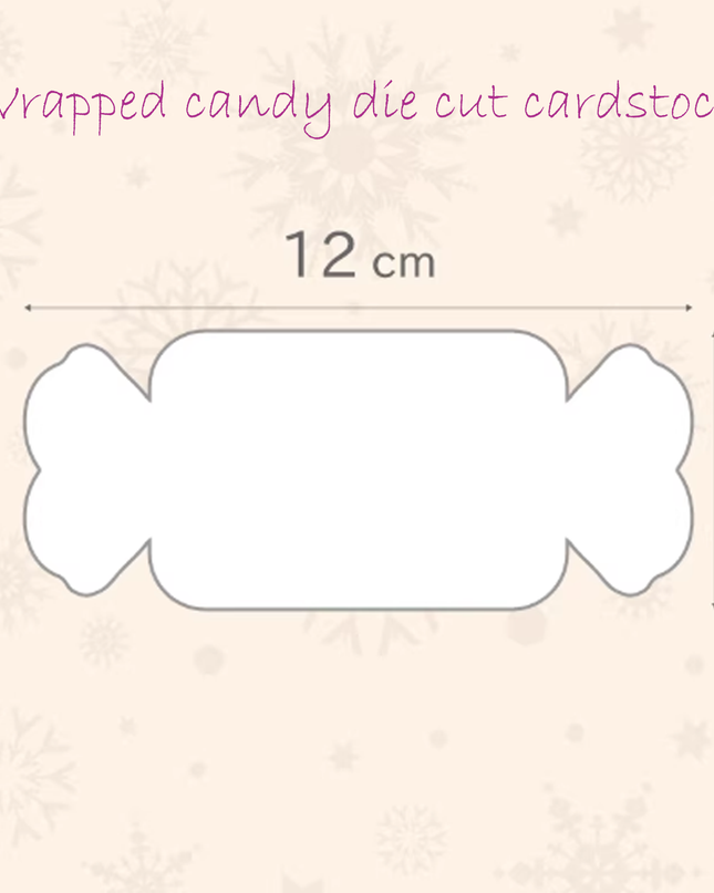 Candy shaped die cut card stock -315 g white card paper for DIY greeting cards and crafts